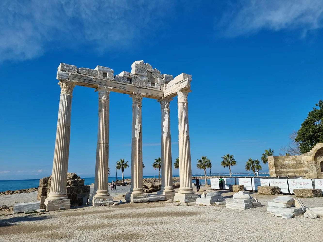 The colossal columns of the Temple of Apollo at Didyma (Didim)