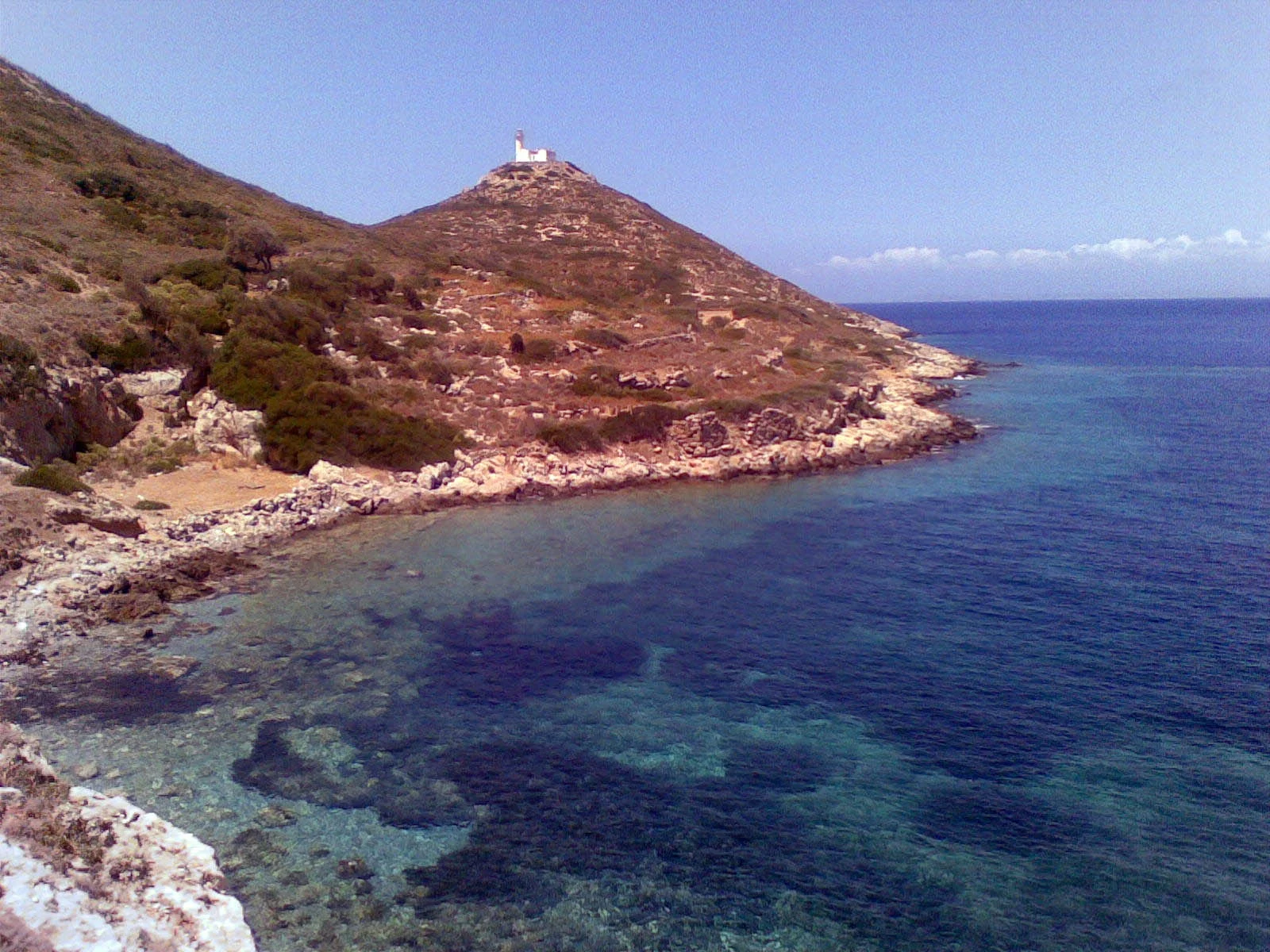 The Deveboynu lighthouse on the headland at Knidos, at the tip of the Datça peninsula