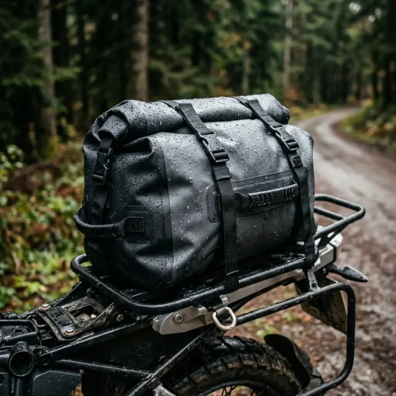 Best Dry Bags for Motorcycle Camping (2026): Roll-Top, Tail & Duffel Picks Tested Against the Specs