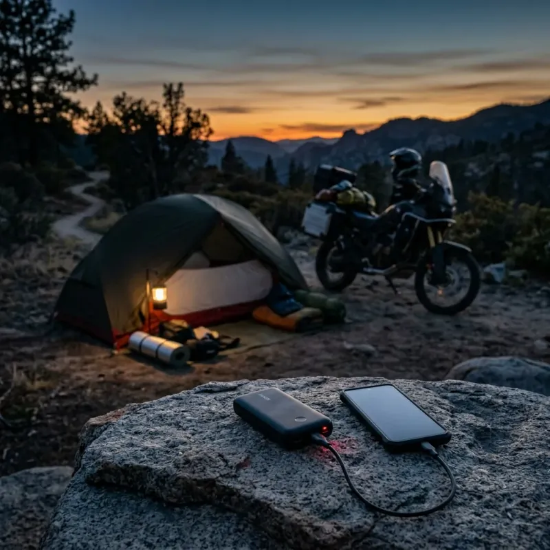 Best Power Banks & Charging for Motorcycle Camping (2026)
