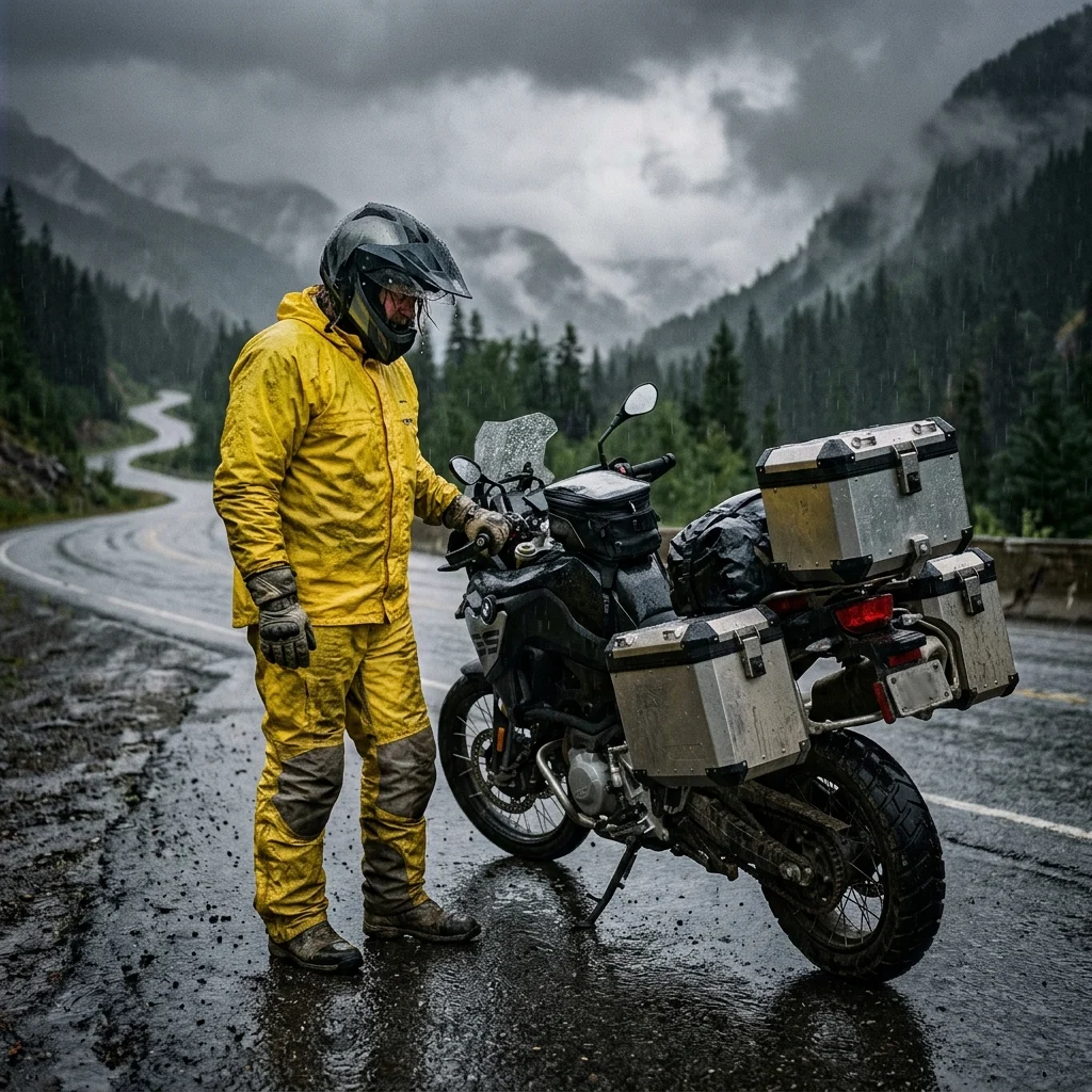 Best Motorcycle Rain Gear (2026): Packable Oversuits, Boot Covers and the Bits Everyone Forgets