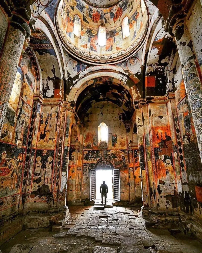 Ruined cathedral of Ani on the Armenian border near Kars