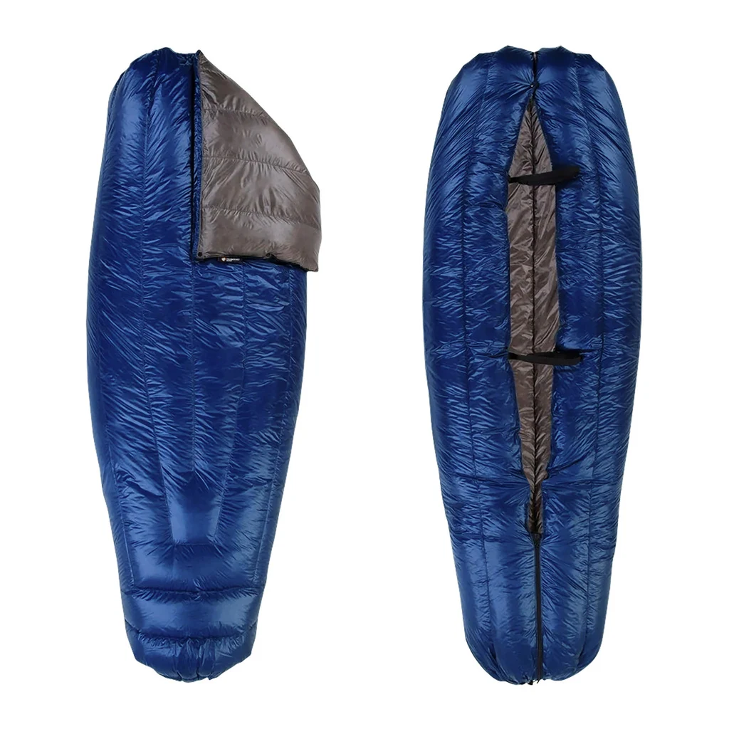 Enlightened Equipment Revelation 20 850-fill hydrophobic down backpacking quilt for long-distance motorcycle touring
