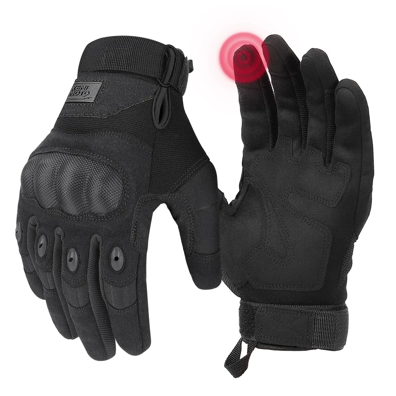 Kemimoto hard-knuckle touchscreen motorcycle glove for beginners and budget riders