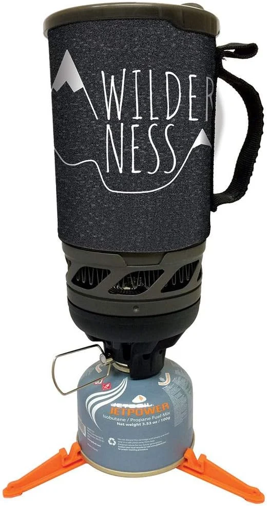 Jetboil Flash all-in-one boil system for motorcycle camping