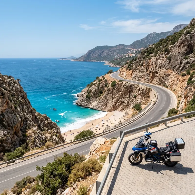 Kaputas Beach gorge and the turquoise cove on the Lycian Way route between Kalkan and Kas