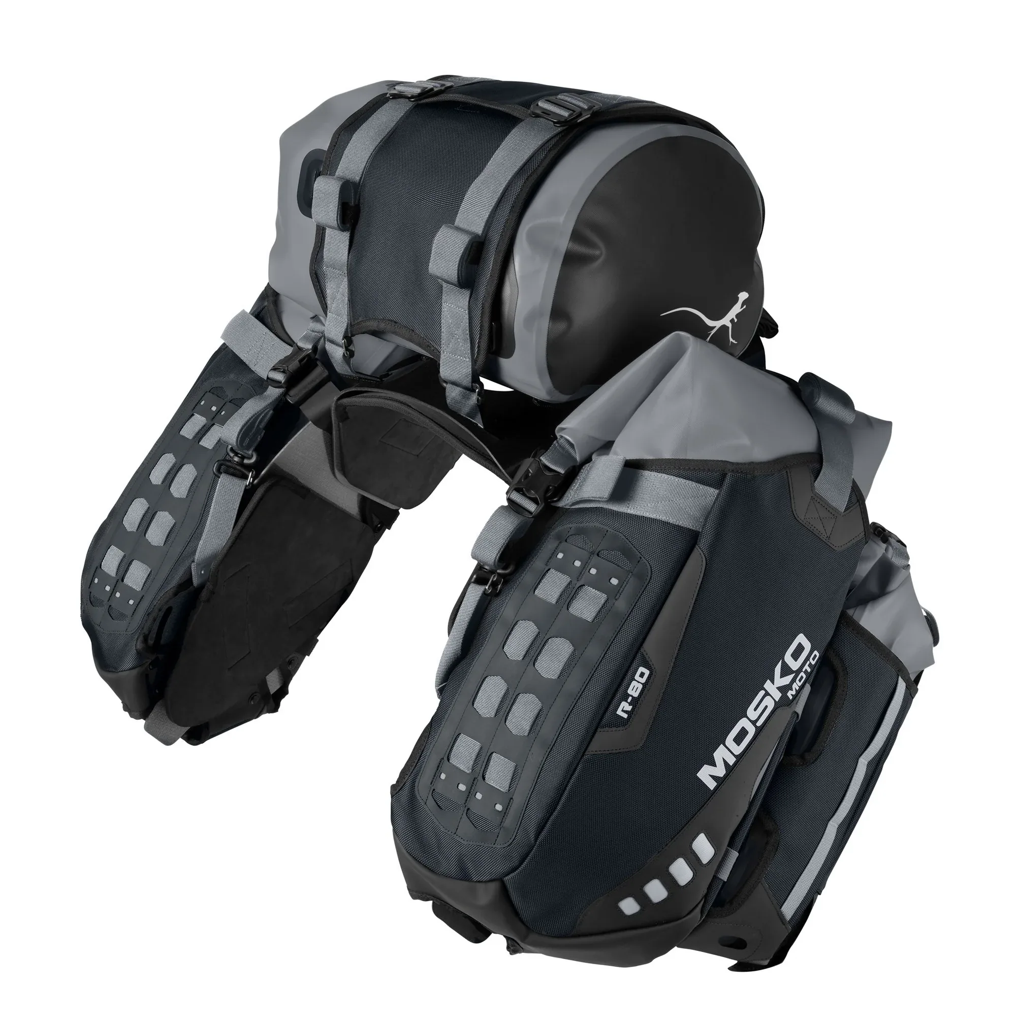 Mosko Moto Reckless 80L soft luggage system on a Honda Africa Twin