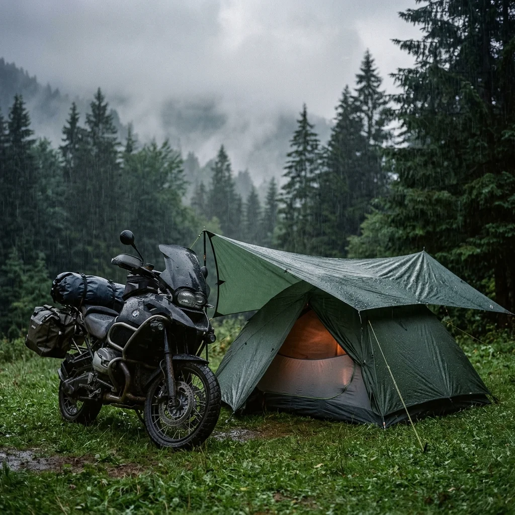 Motorcycle Camping in the Rain: How to Actually Stay Dry (2026)