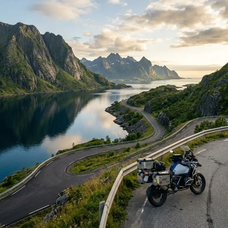 Norway Motorcycle Route: Fjords, the Atlantic Road & Lofoten with Wild Camping (2026)
