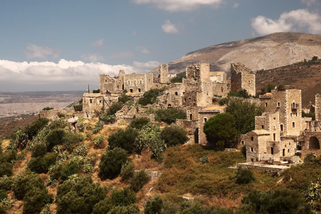 Stone war-tower houses of Vathia village in the deep Mani