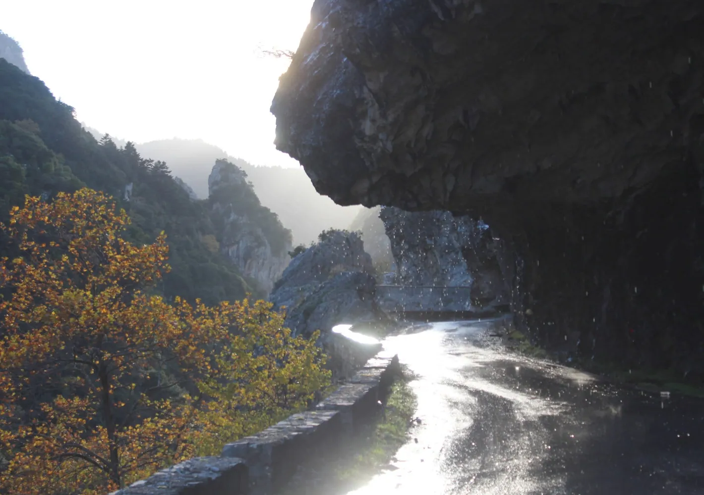 Mountain road crossing the Taygetos range from Kalamata to Sparta