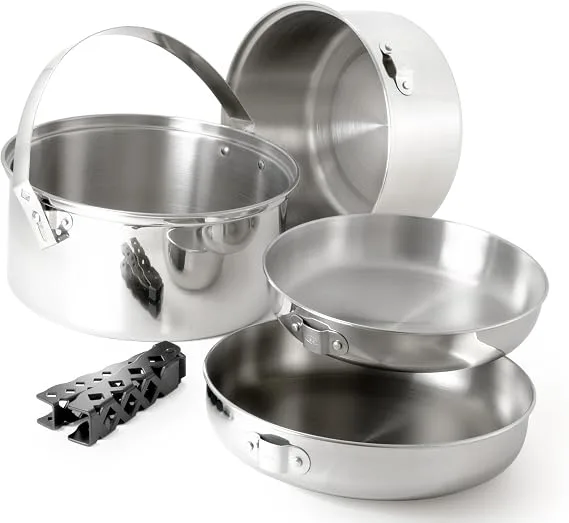 GSI Glacier Stainless steel camping cookset