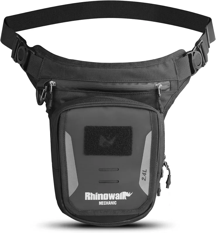Rhinowalk magnetic and strap motorcycle tank bag with phone window