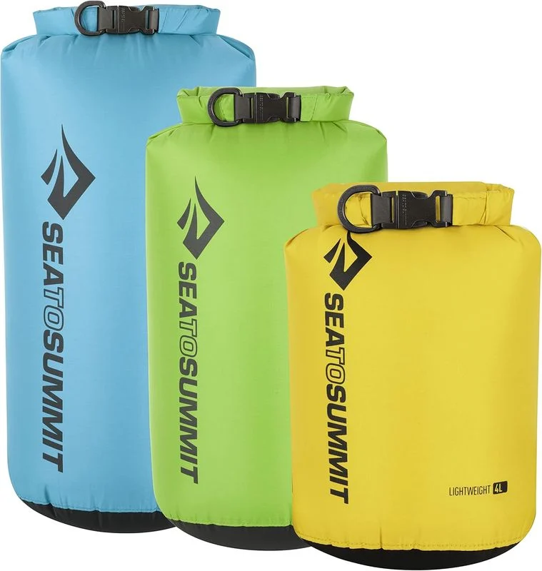 Sea to Summit Lightweight Dry Sack set in 70D PU-coated nylon, sized for use as pannier liners
