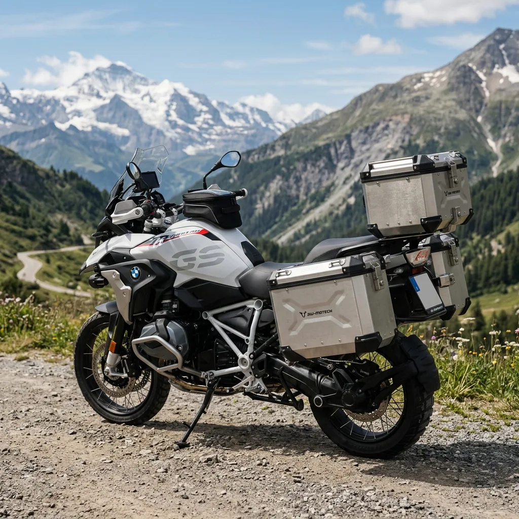 SW-Motech TRAX ADV aluminum panniers on BMW R 1300 GS