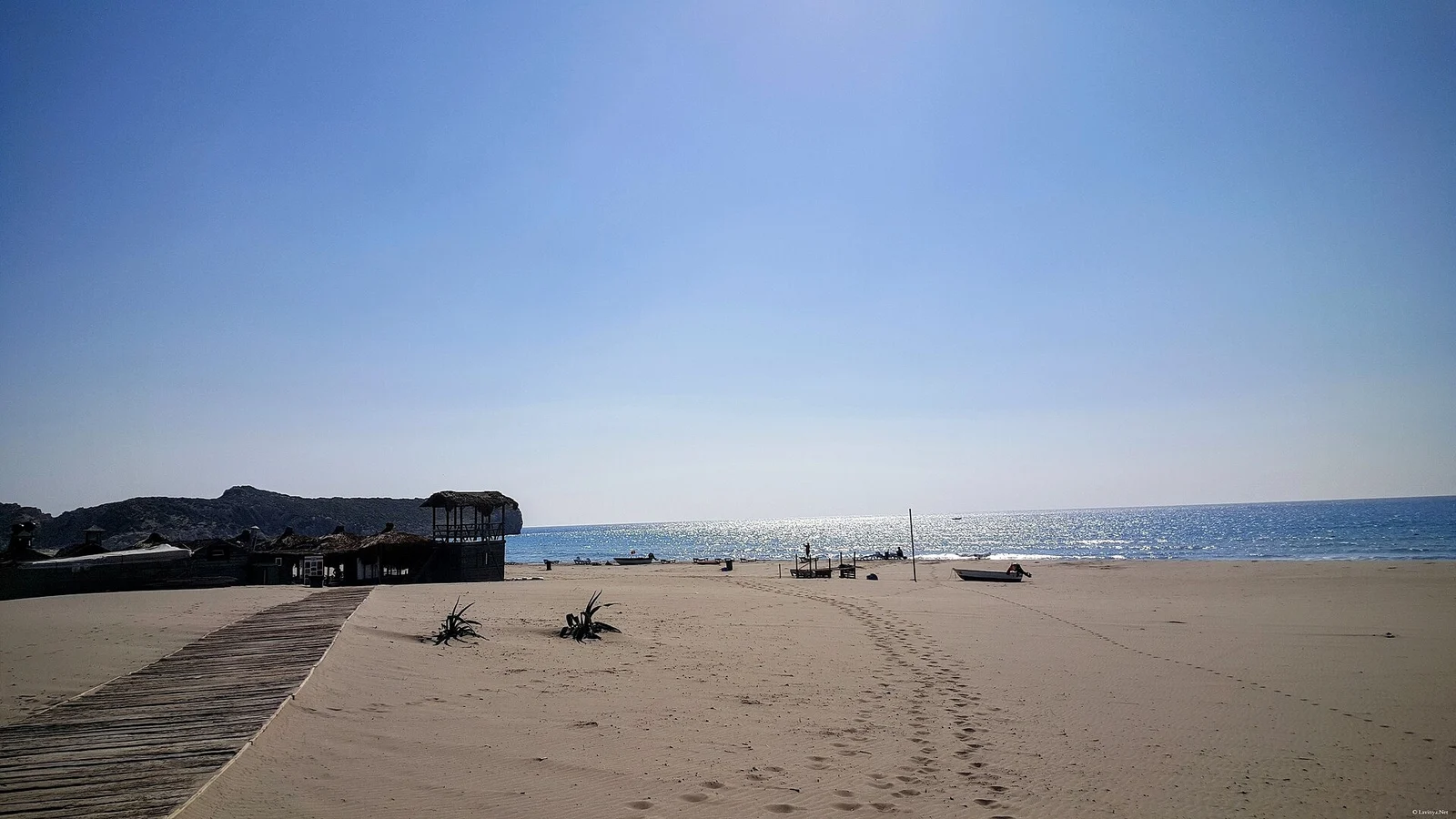 The long open sand of Patara beach