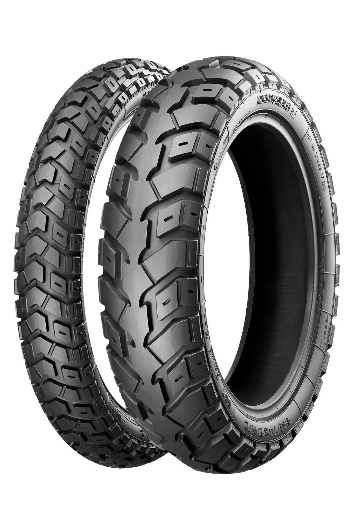 Heidenau K60 Scout German dual sport tire mounted on an adventure motorcycle